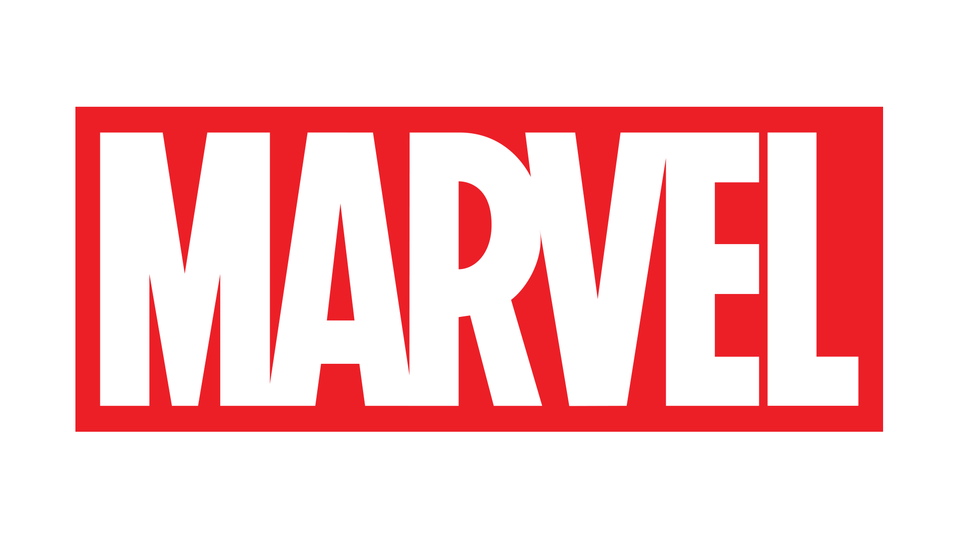 Red and white Marvel logo